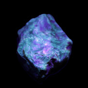 Blue Amber from Mozambique 1/2 pieces 37-40mm 14-20g in UV light - Rocks and Things Store