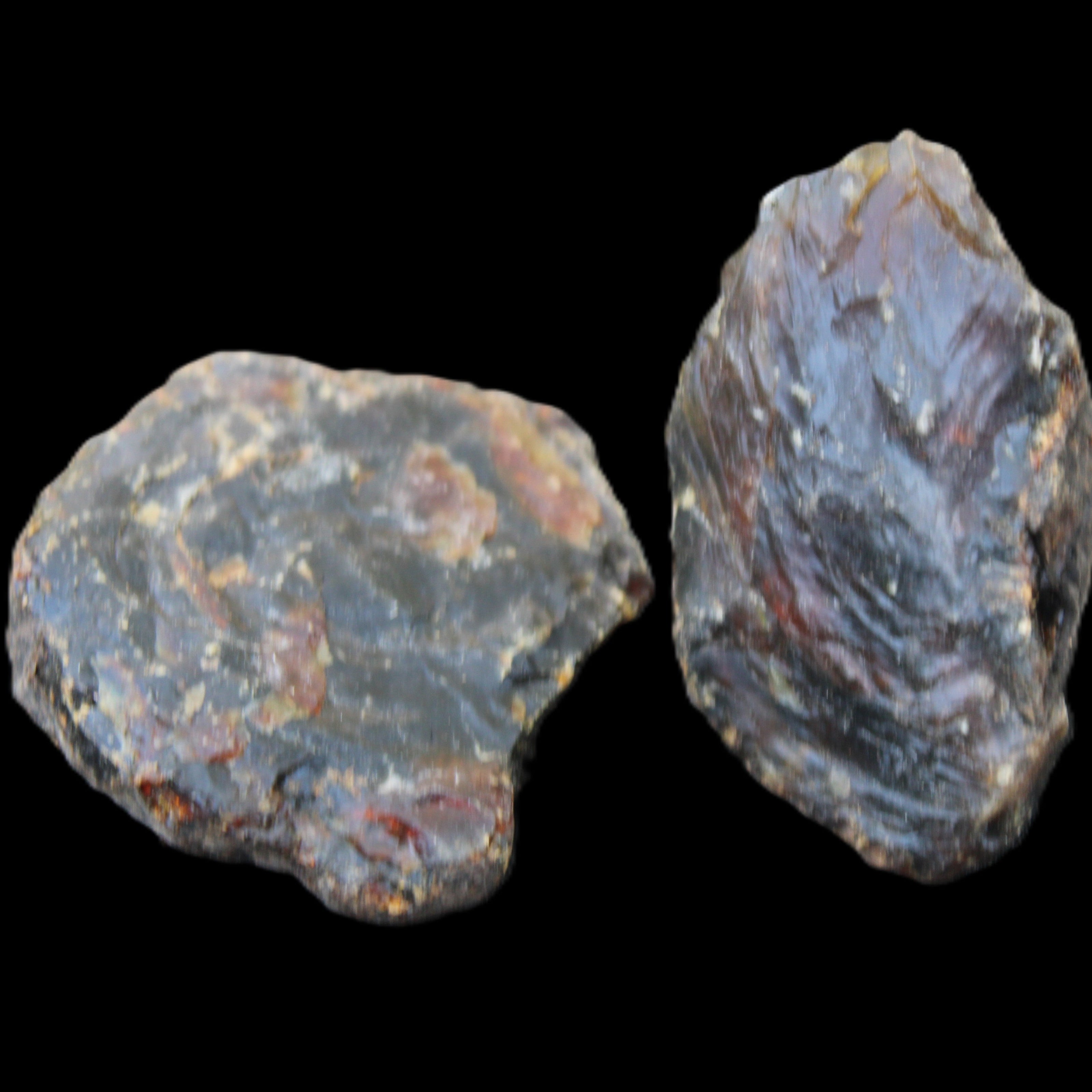 Blue Amber from Mozambique 1/2 pieces 37-40mm 14-20g in sunlight - Rocks and Things Store