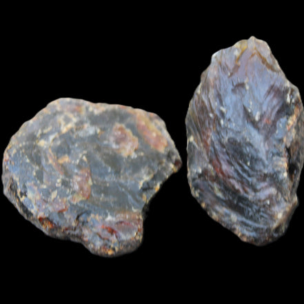 Blue Amber from Mozambique 1/2 pieces 37-40mm 14-20g in sunlight - Rocks and Things Store