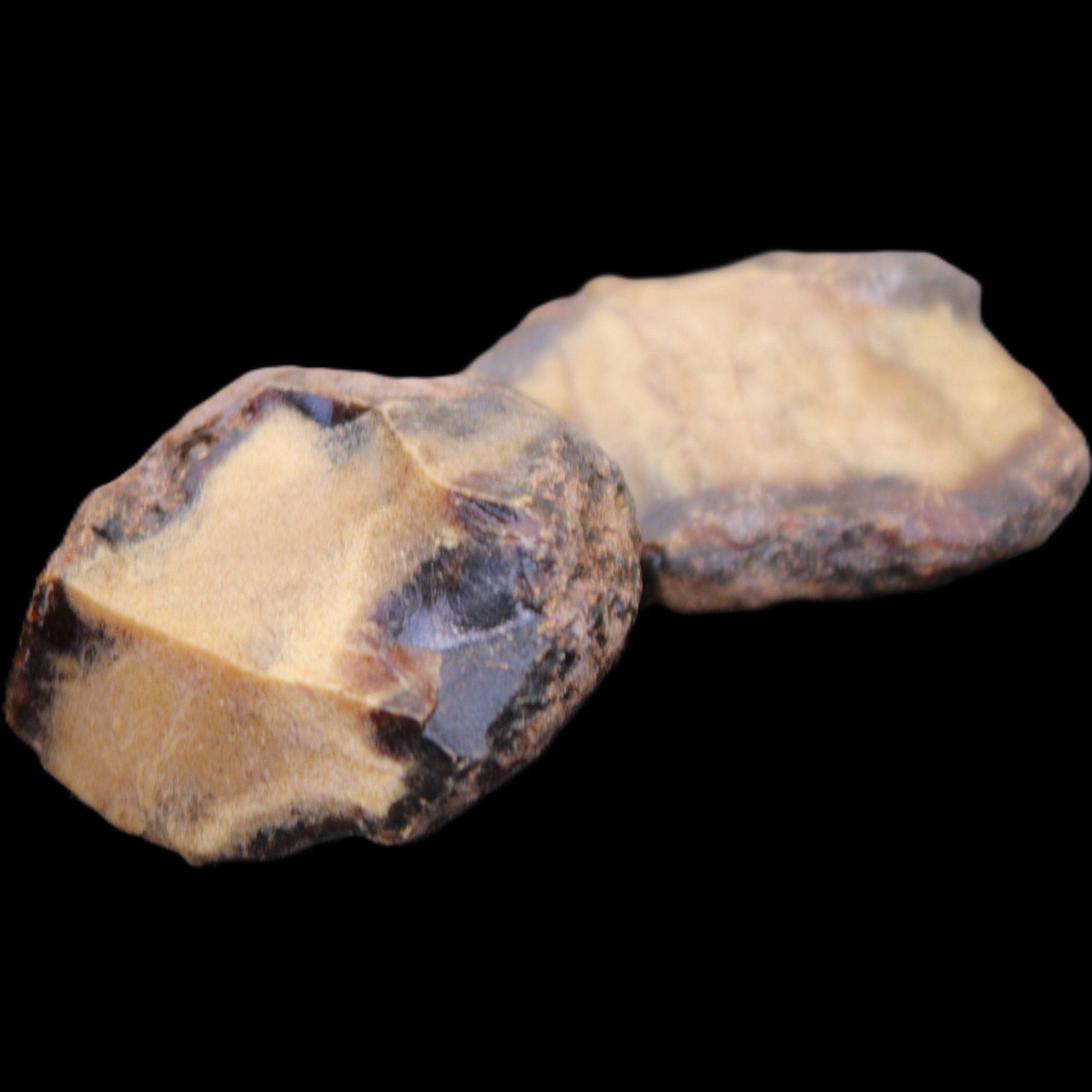 Blue Amber from Mozambique 1/2 pieces 37-40mm 14-20g in sunlight - Rocks and Things Store