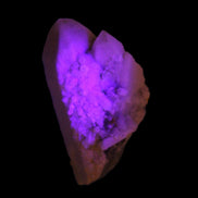 White Candle Quartz cluster from Inner Mongolia 267g in UV light -Rocks and Things Store