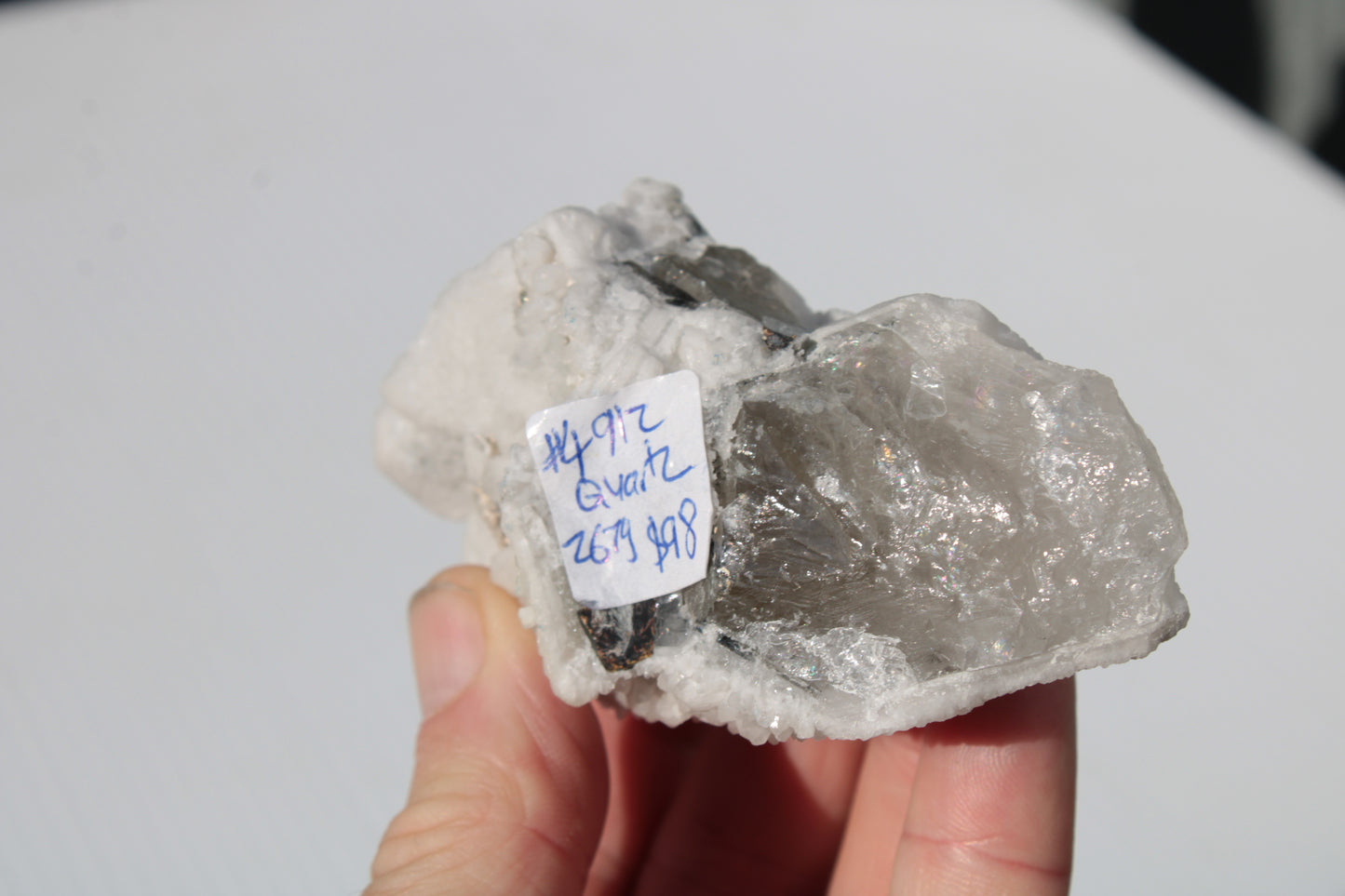 White Candle Quartz cluster from Inner Mongolia 267g Rocks and Things