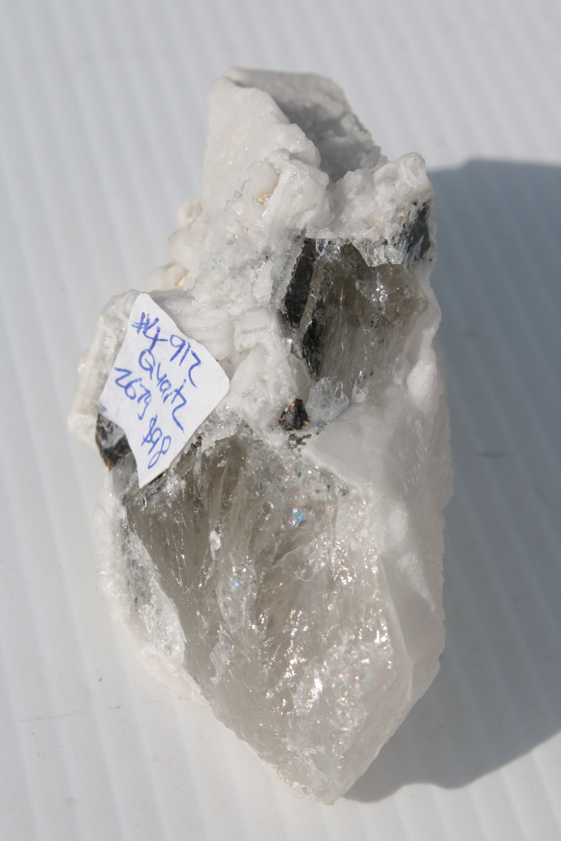 White Candle Quartz cluster from Inner Mongolia 267g Rocks and Things