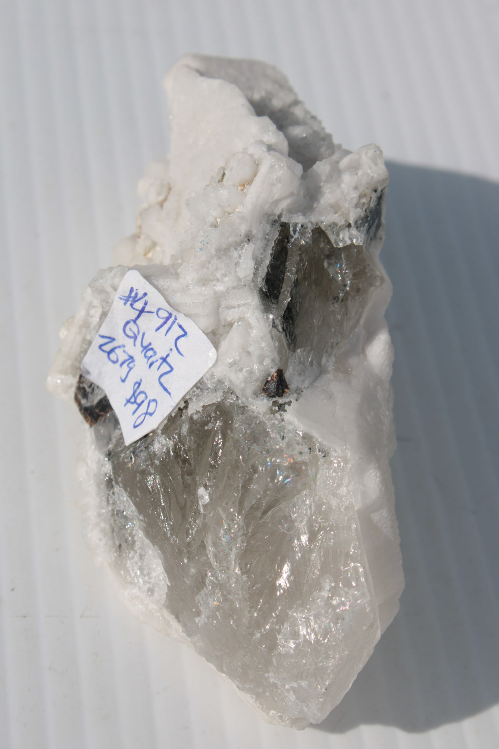 White Candle Quartz cluster from Inner Mongolia 267g Rocks and Things