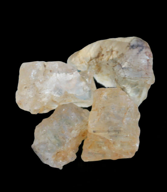 Golden Scapolite from Tanzania 4-6 crystals 11-12g in sunshine - Rocks and Things Store