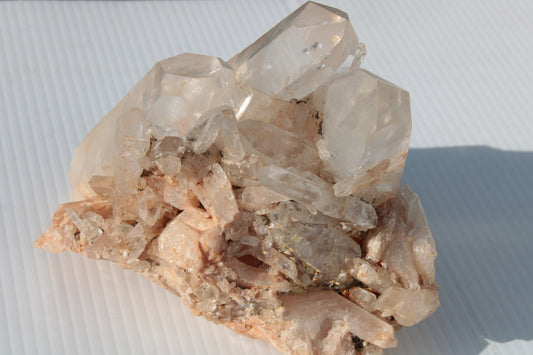 Clear and Tangerine Quartz cluster 1986g Rocks and Things