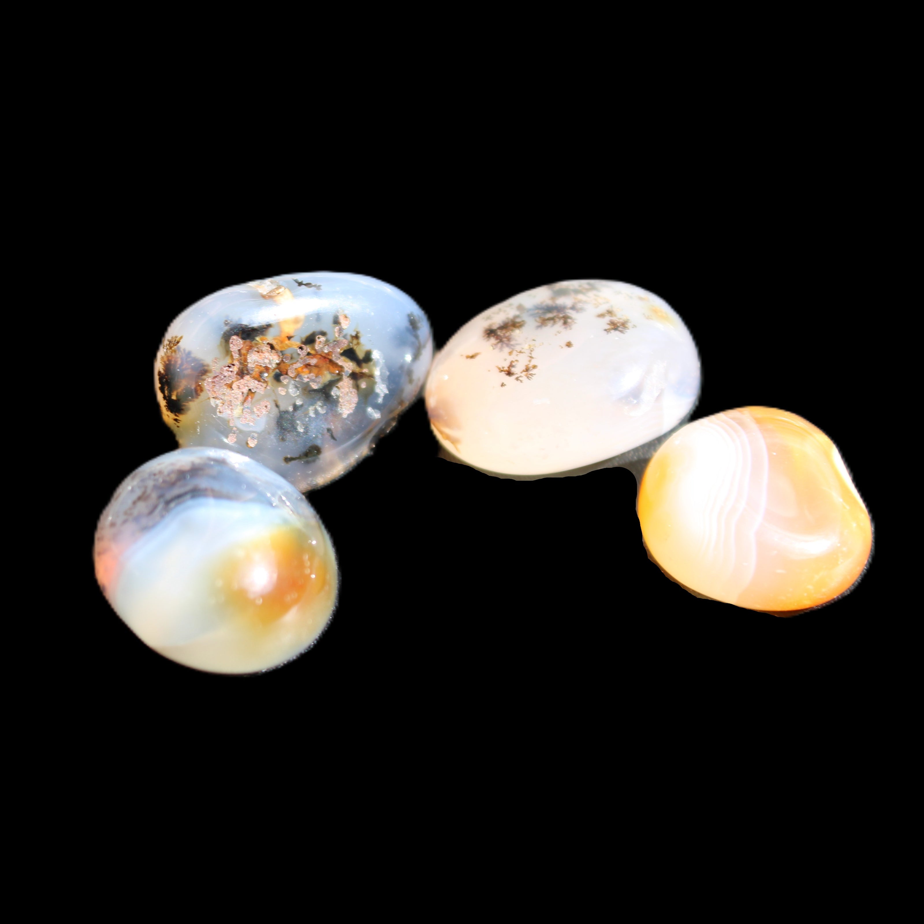 Agate 3/4 polished stones 16-17g in sunlight - Rocks and Things Store