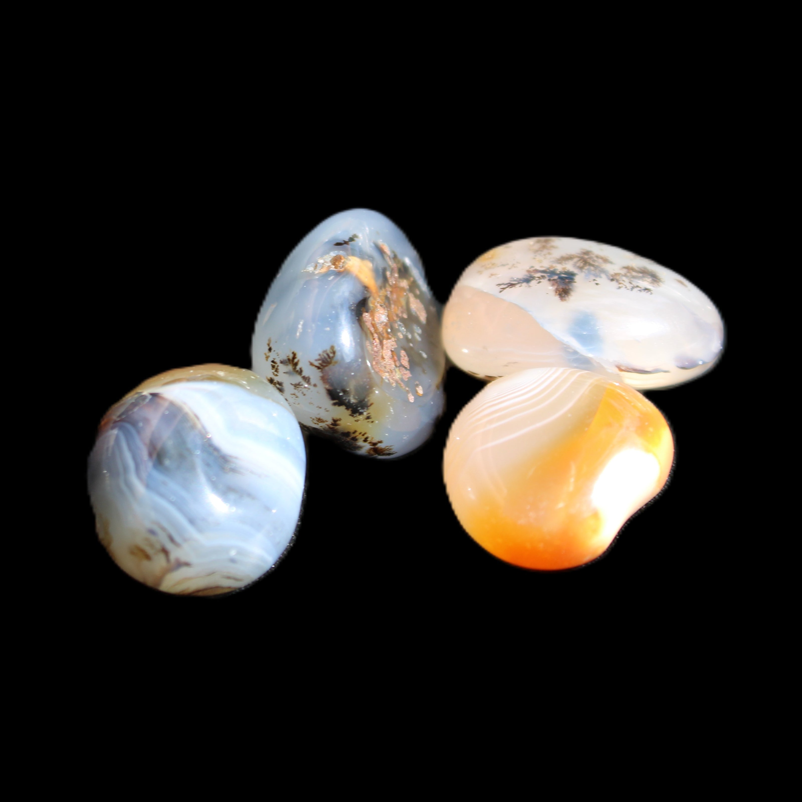 Agate 3/4 polished stones 16-17g in sunlight - Rocks and Things Store