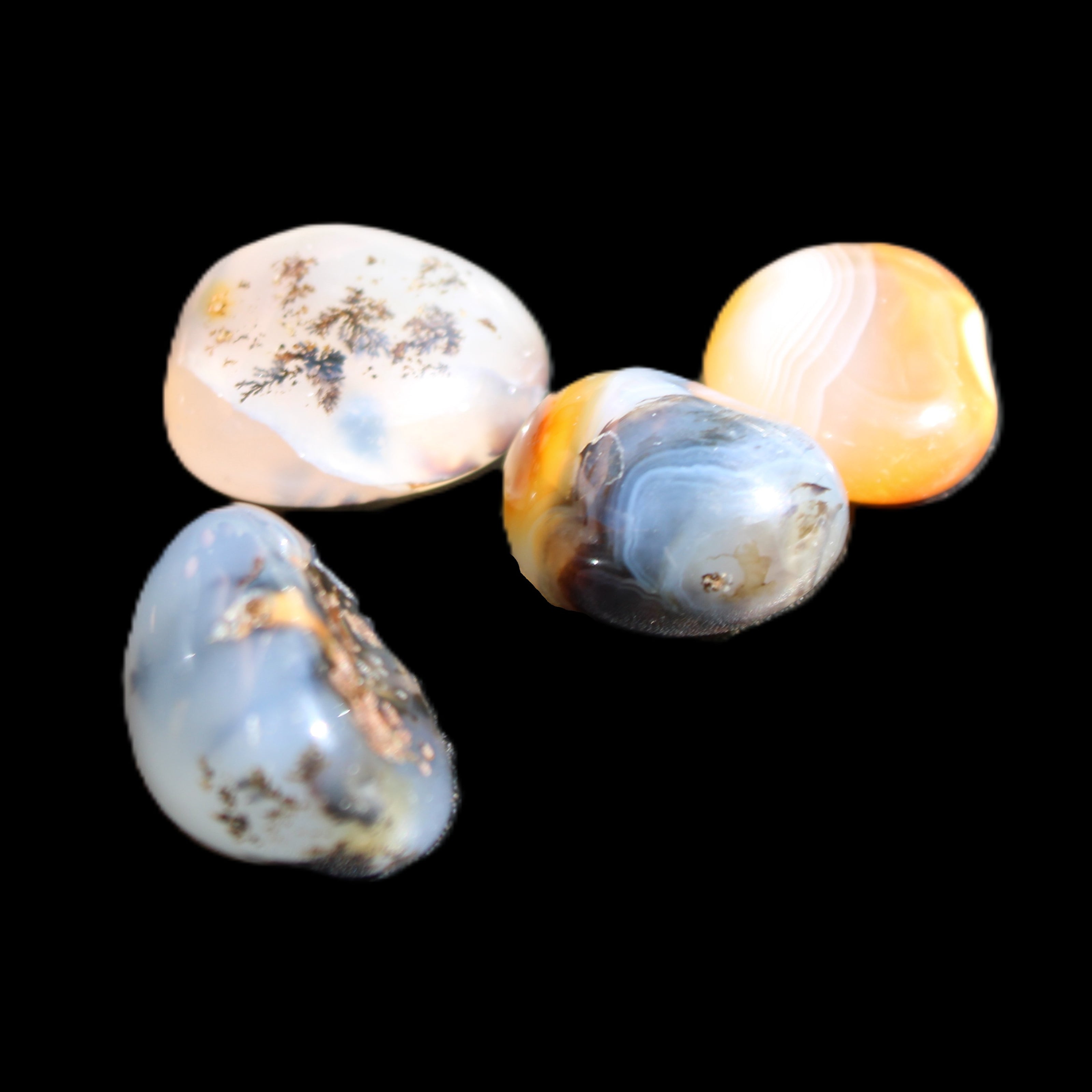 Agate 3/4 polished stones 16-17g in sunlight - Rocks and Things Store
