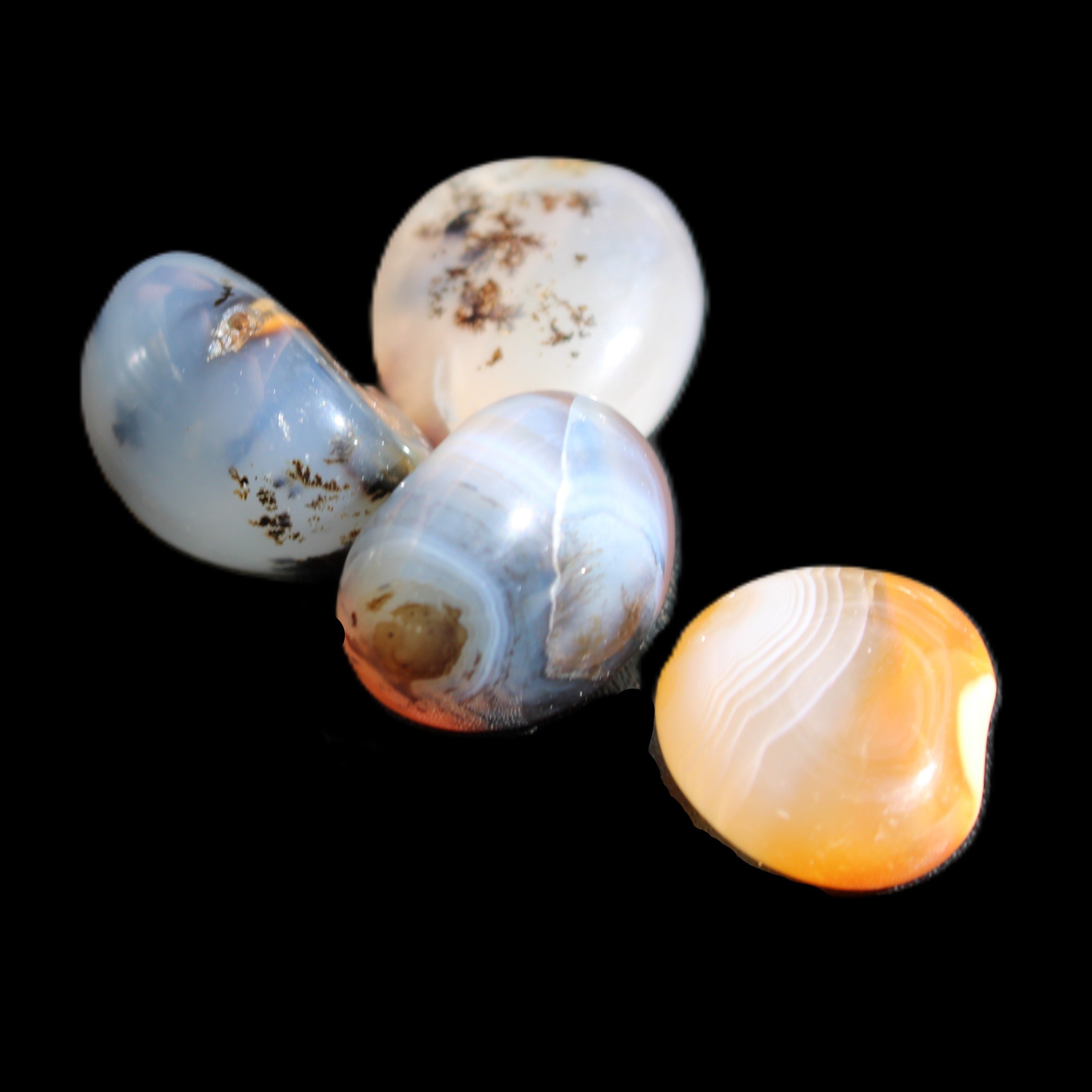 Agate 3/4 polished stones 16-17g in sunlight - Rocks and Things Store