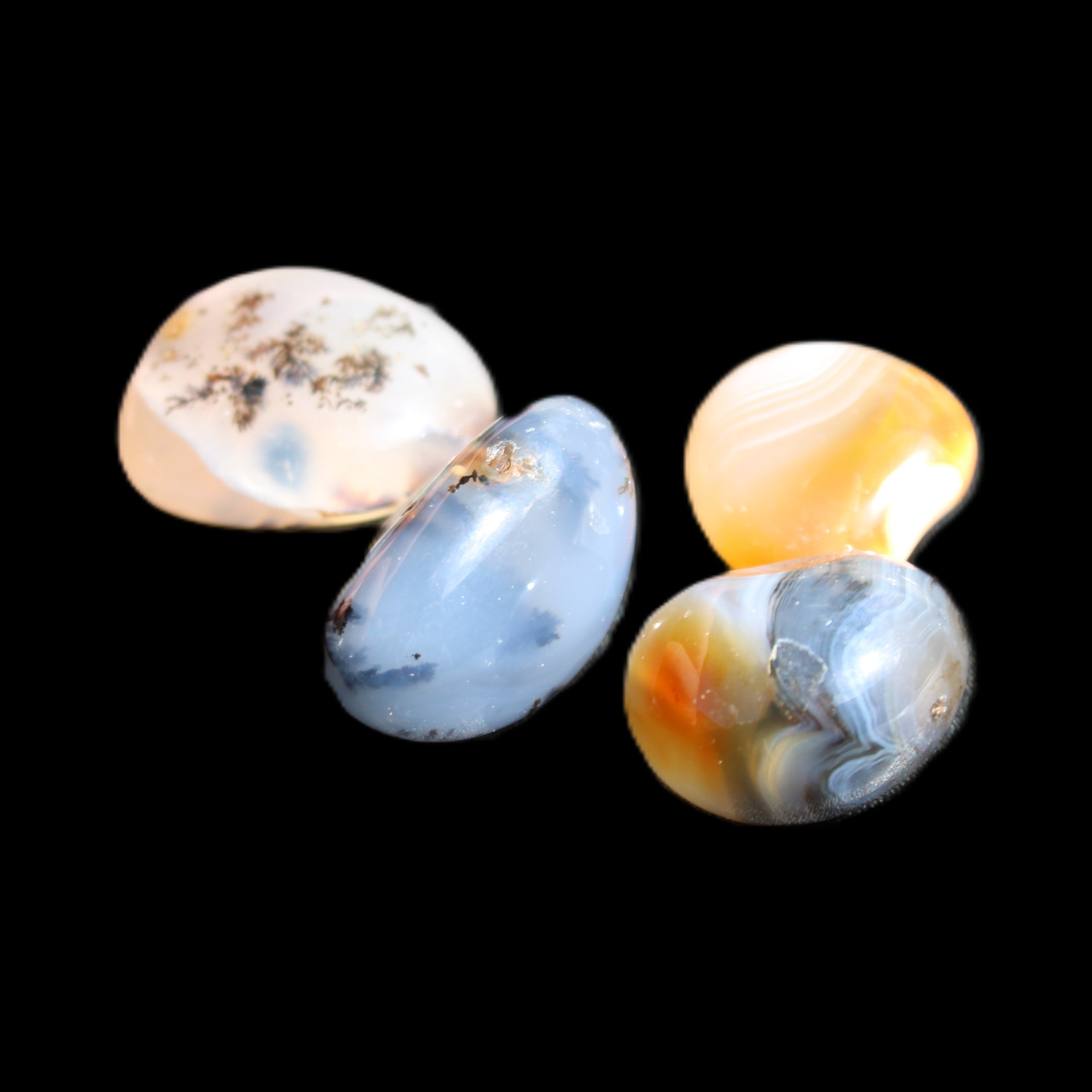 Agate 3/4 polished stones 16-17g in sunlight - Rocks and Things Store