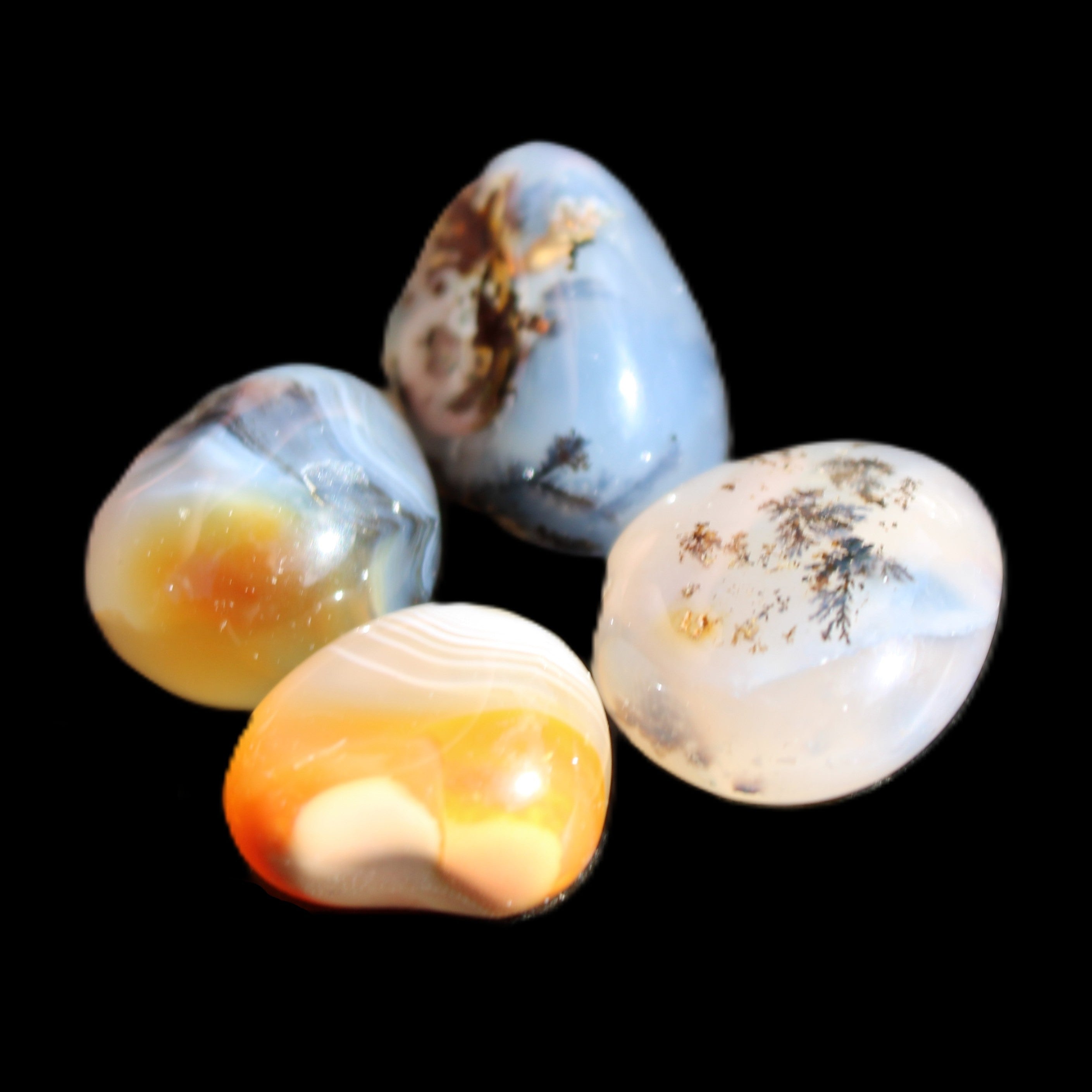 Agate 3/4 polished stones 16-17g in sunlight - Rocks and Things Store