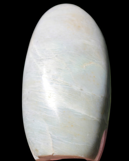 Moonstone Plagioclase Feldspar freeform 670g in sunlight - Rocks and Things Store