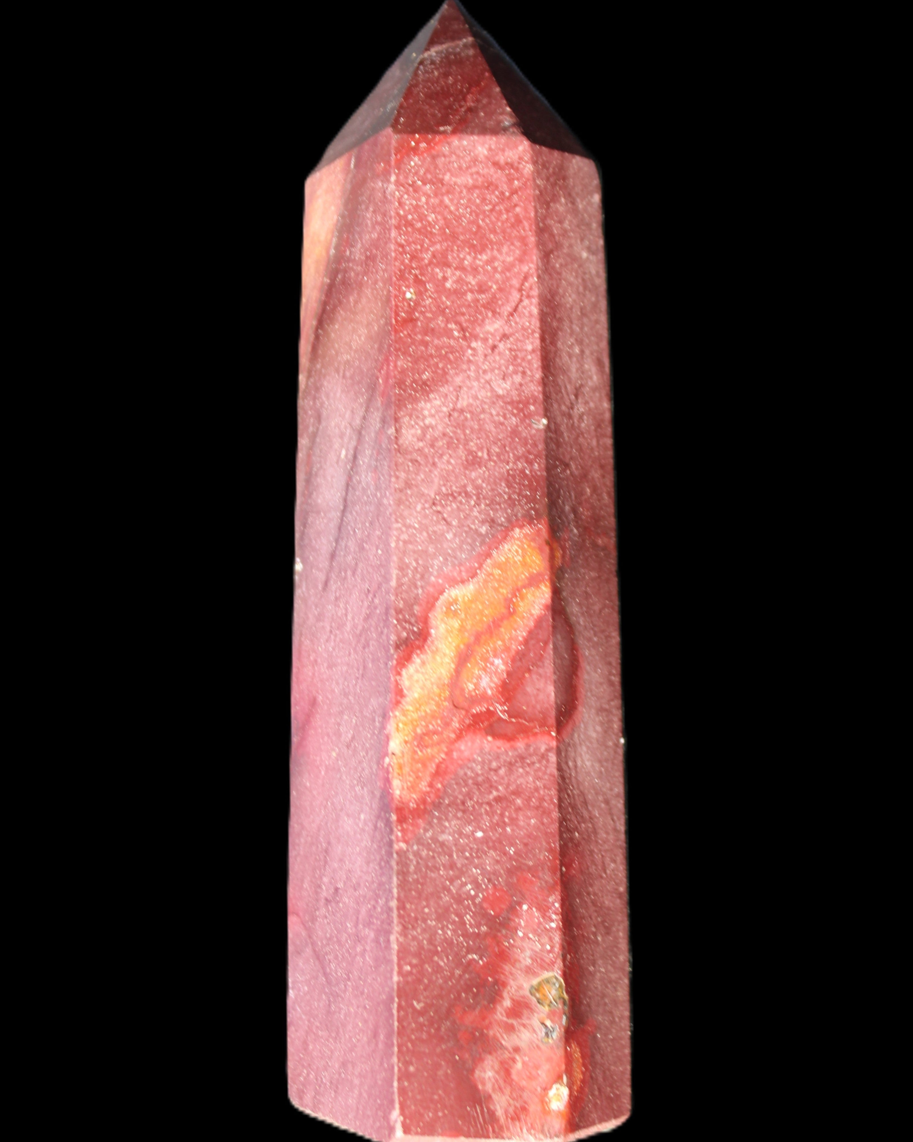Mookaite wand 96m 100g in sunlight - Rocks and Things Store