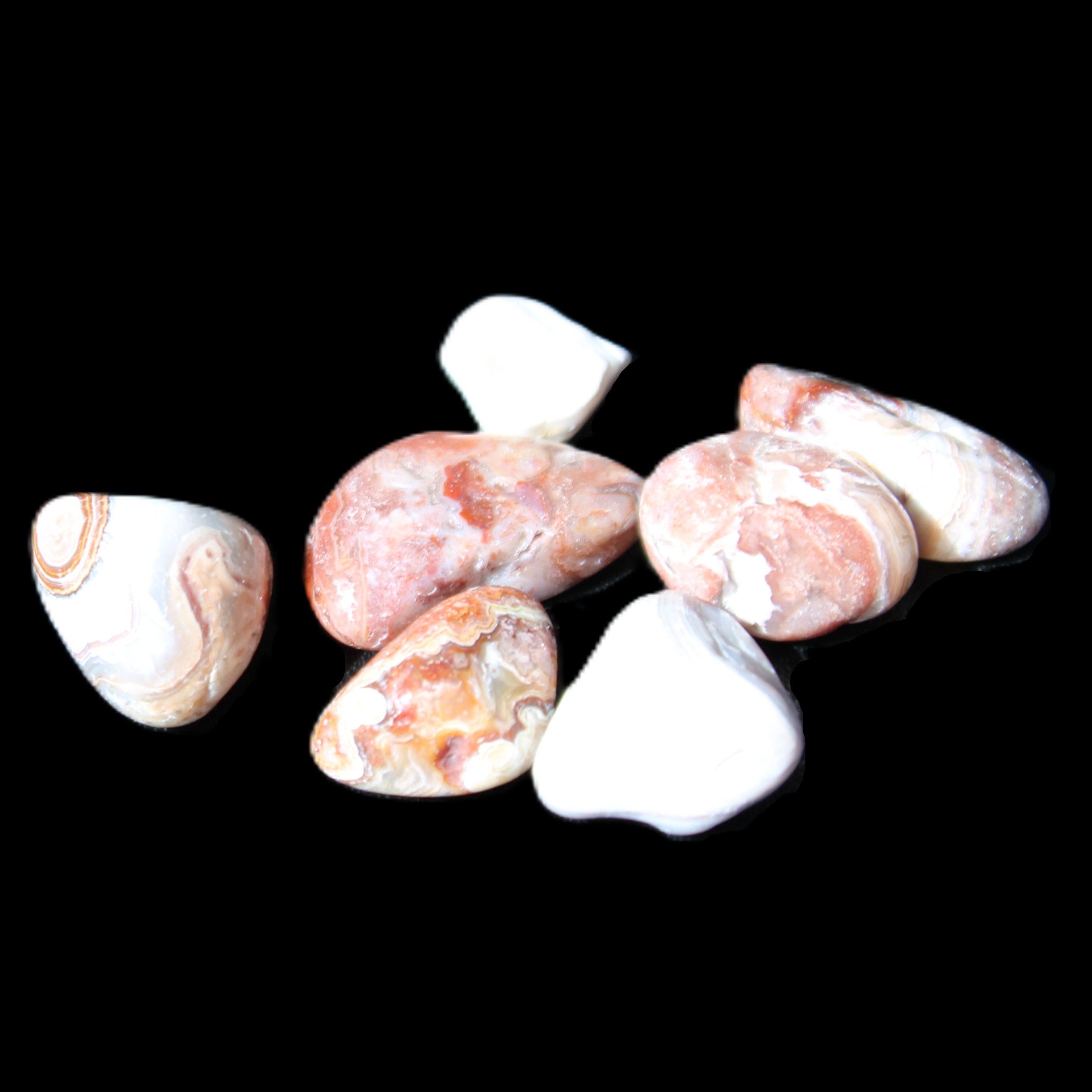 Crazy Lace Agate 3 polished stones from Mexico 10g in sunlight - Rocks and Things Store