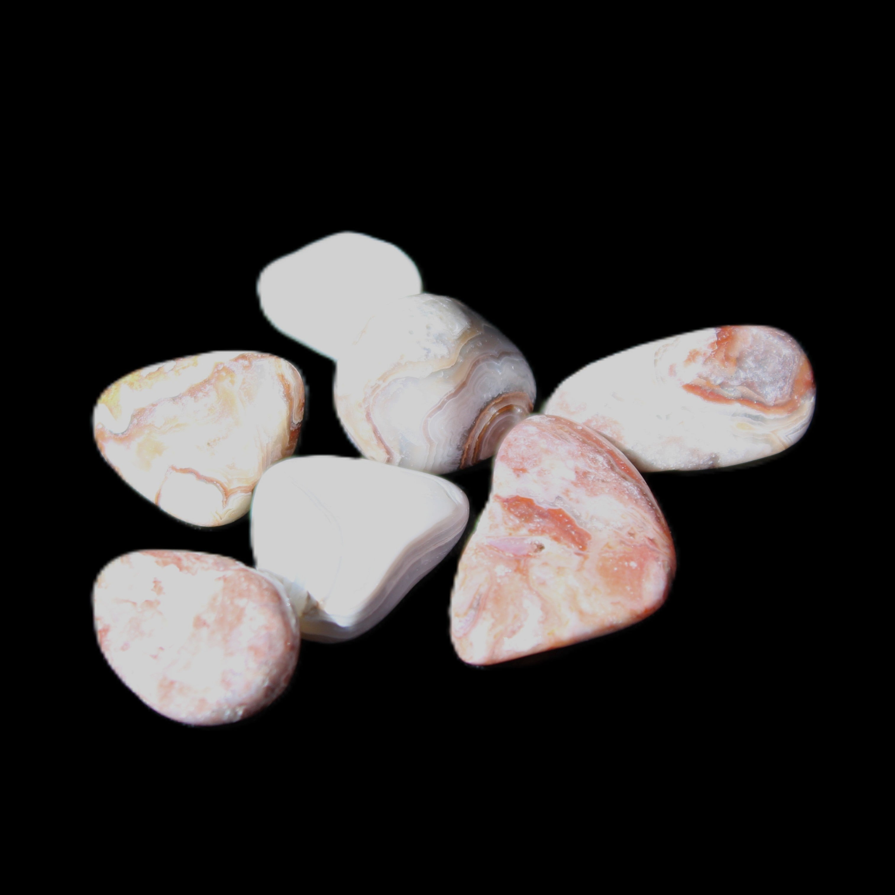 Crazy Lace Agate 3 polished stones from Mexico 10g in sunlight - Rocks and Things Store