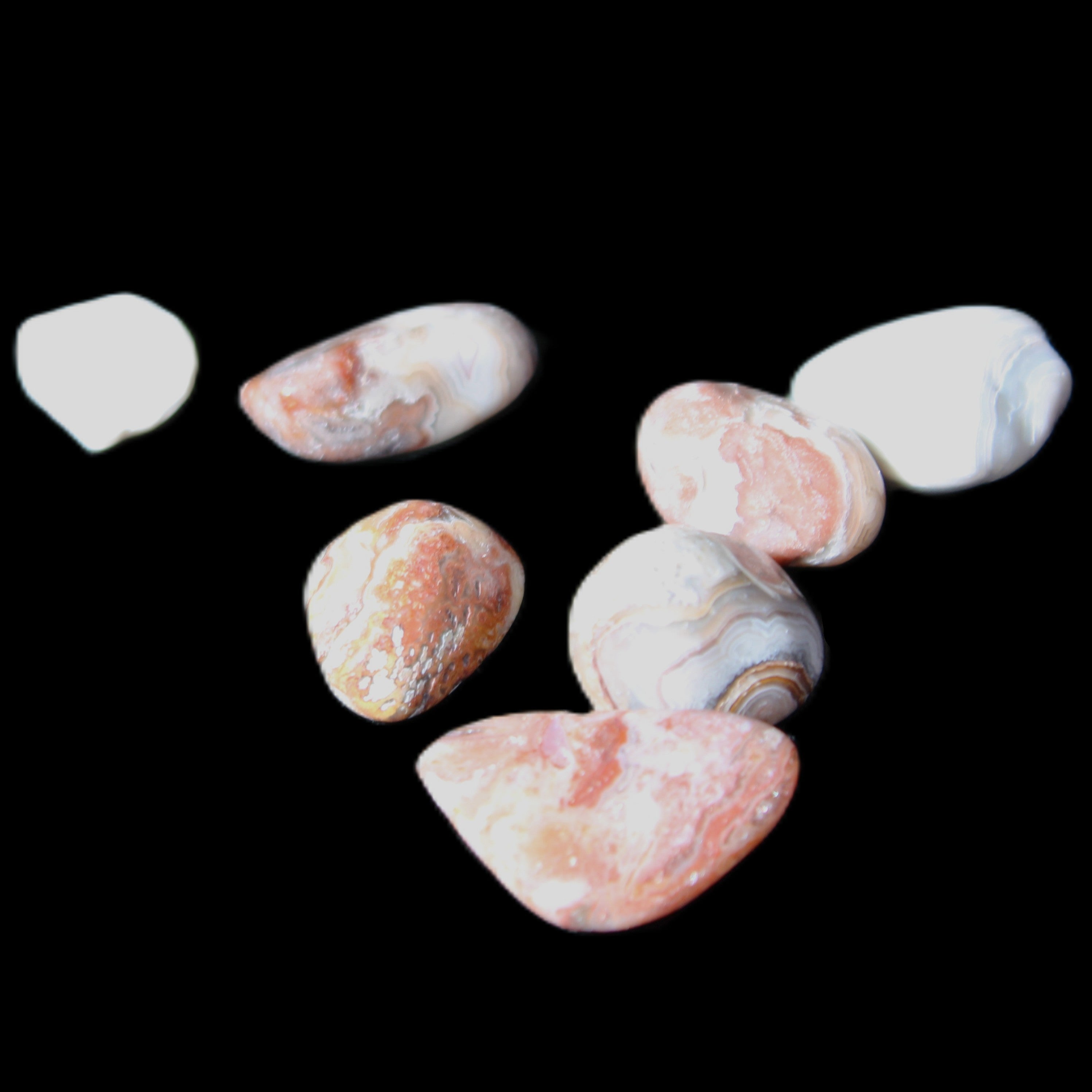 Crazy Lace Agate 3 polished stones from Mexico 10g in sunlight - Rocks and Things Store