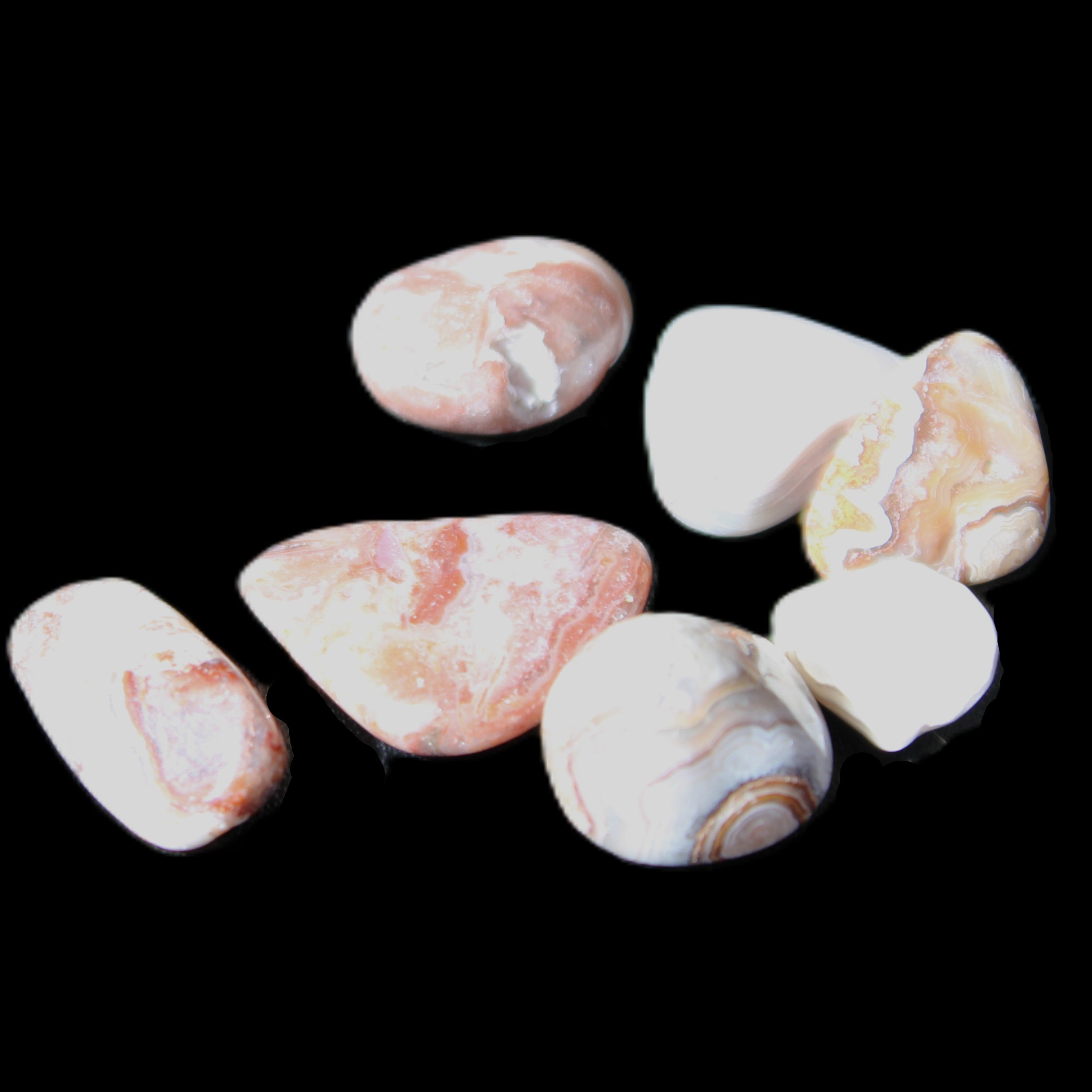 Crazy Lace Agate 3 polished stones from Mexico 10g in sunlight - Rocks and Things Store