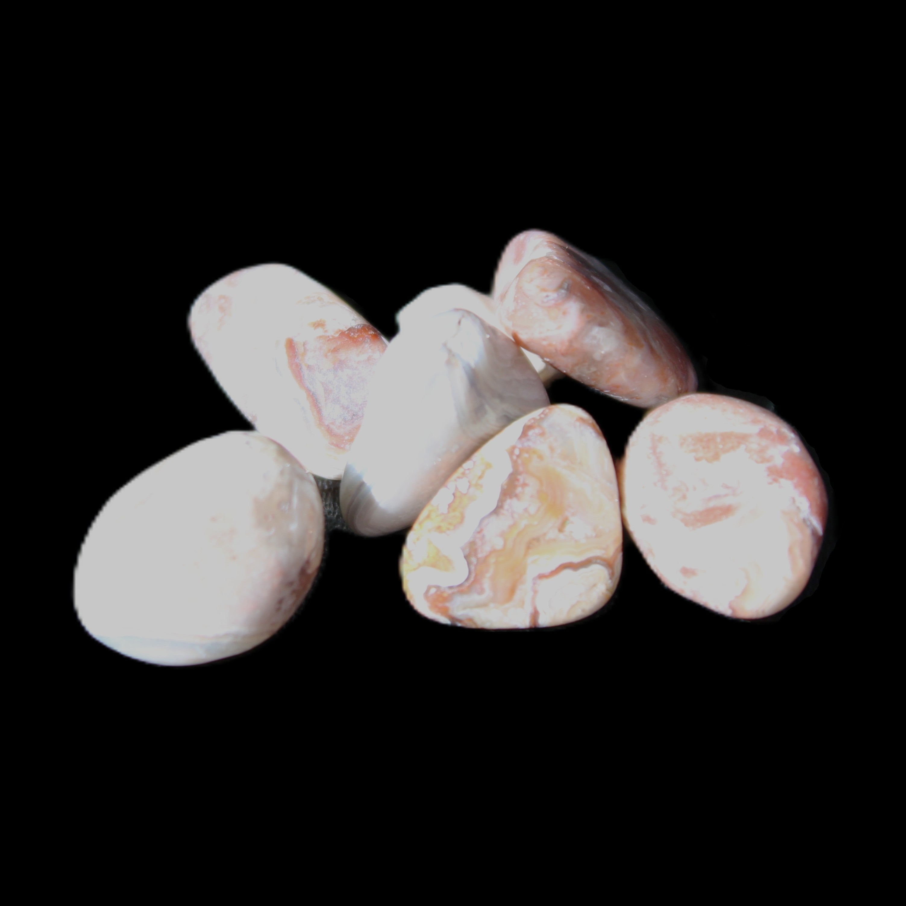 Crazy Lace Agate 3 polished stones from Mexico 10g in sunlight - Rocks and Things Store