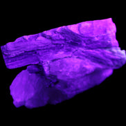 Kyanite blade cluster on Quartz 102*56*42mm 265g in UV light - Rocks and Things Store