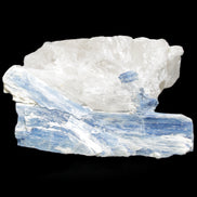 Kyanite blade cluster on Quartz 102*56*42mm 265g in sunlight - Rocks and Things Store