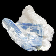 Kyanite blade cluster on Quartz 102*56*42mm 265g in sunlight - Rocks and Things Store