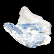 Kyanite blade cluster on Quartz 102*56*42mm 265g in sunlight - Rocks and Things Store