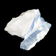 Kyanite blade cluster on Quartz 102*56*42mm 265g in sunlight - Rocks and Things Store