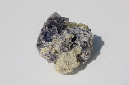 Blue phantom cubic Fluorite crystal with mica from China 31.5g Rocks and Things