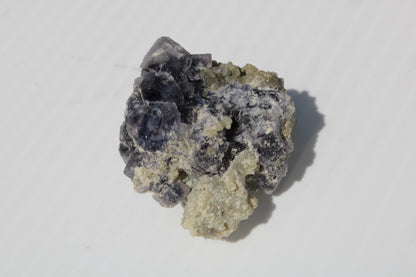 Blue phantom cubic Fluorite crystal with mica from China 31.5g Rocks and Things