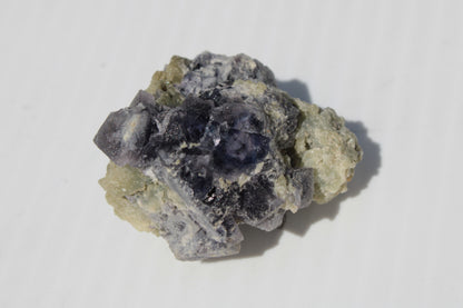 Blue phantom cubic Fluorite crystal with mica from China 31.5g Rocks and Things