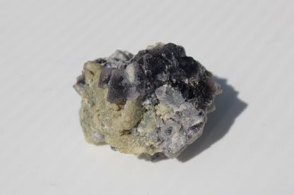 Blue phantom cubic Fluorite crystal with mica from China 31.5g Rocks and Things