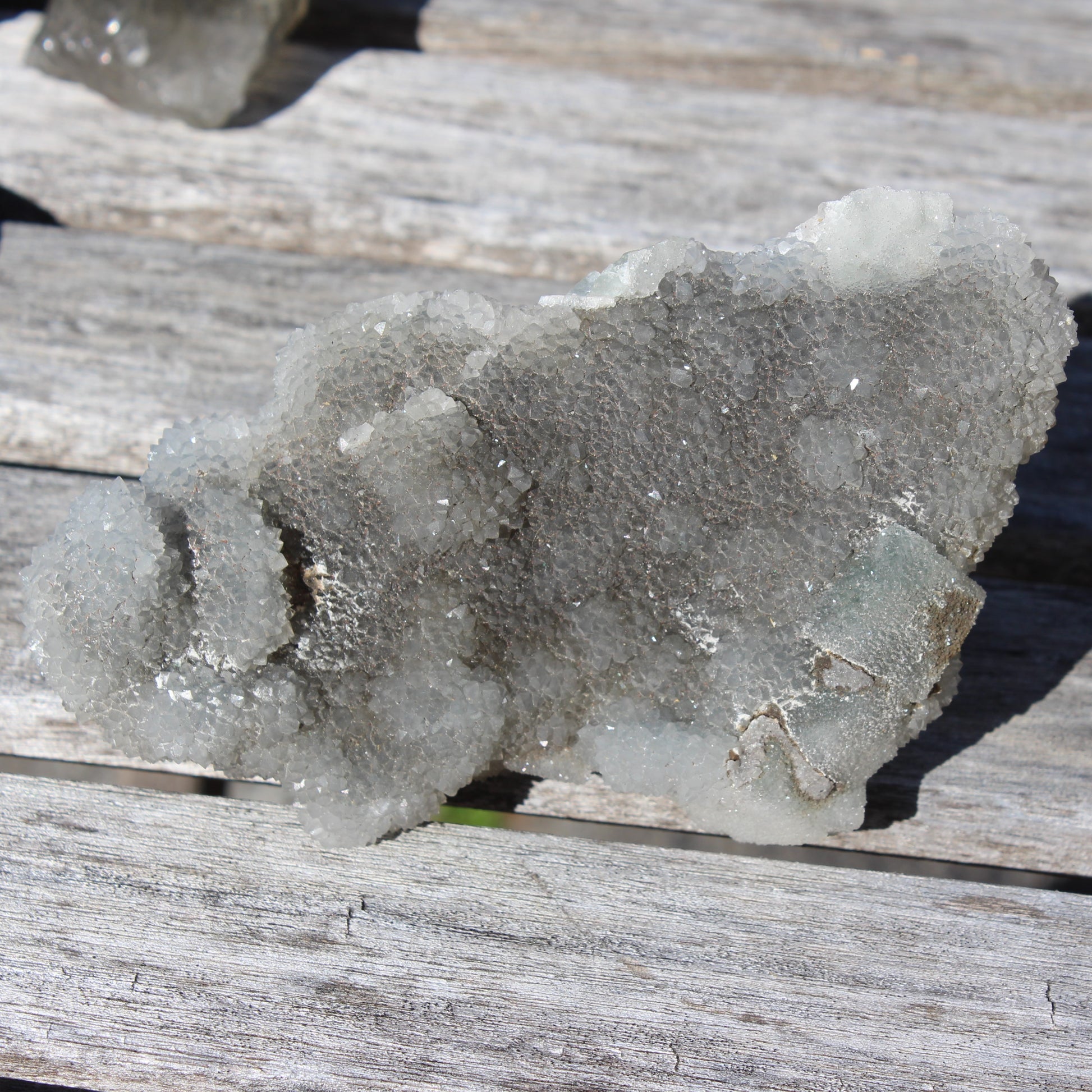 Green granulated cubic Fluorite cluster from Fujian 402g Rocks and Things