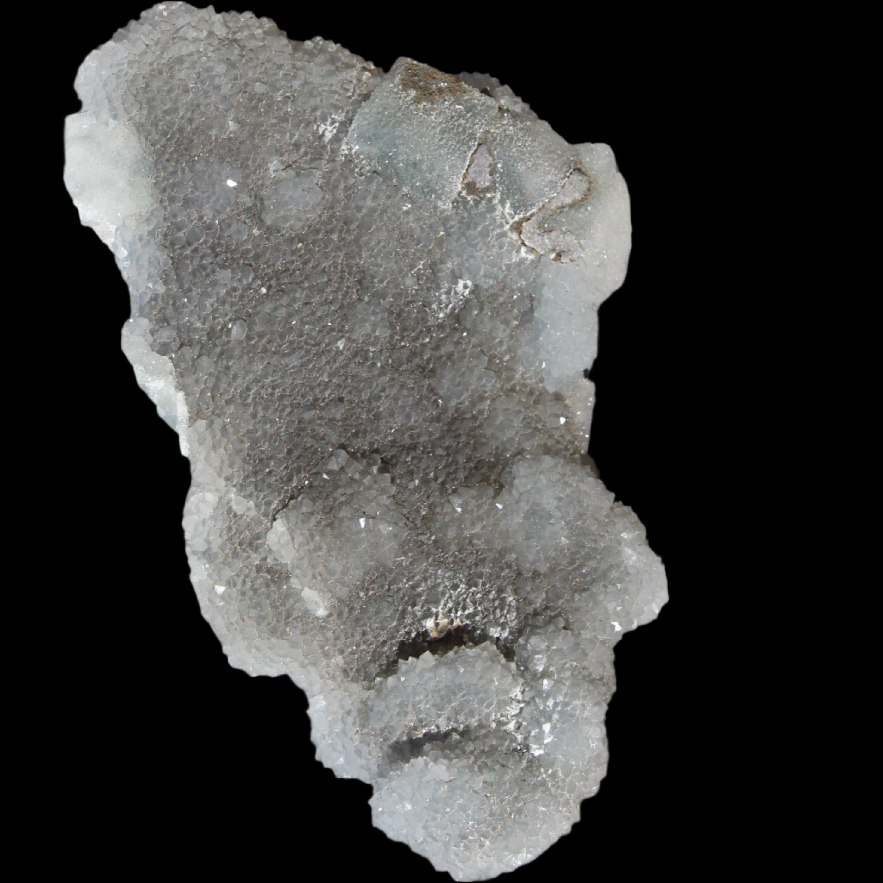 Green granulated cubic Fluorite cluster from Fujian 402g in sunlight - Rocks and Things Store