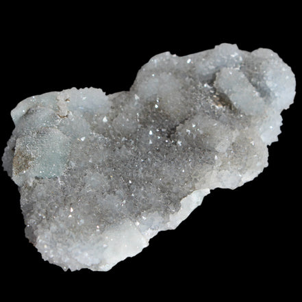 Green granulated cubic Fluorite cluster from Fujian 402g in sunlight - Rocks and Things Store