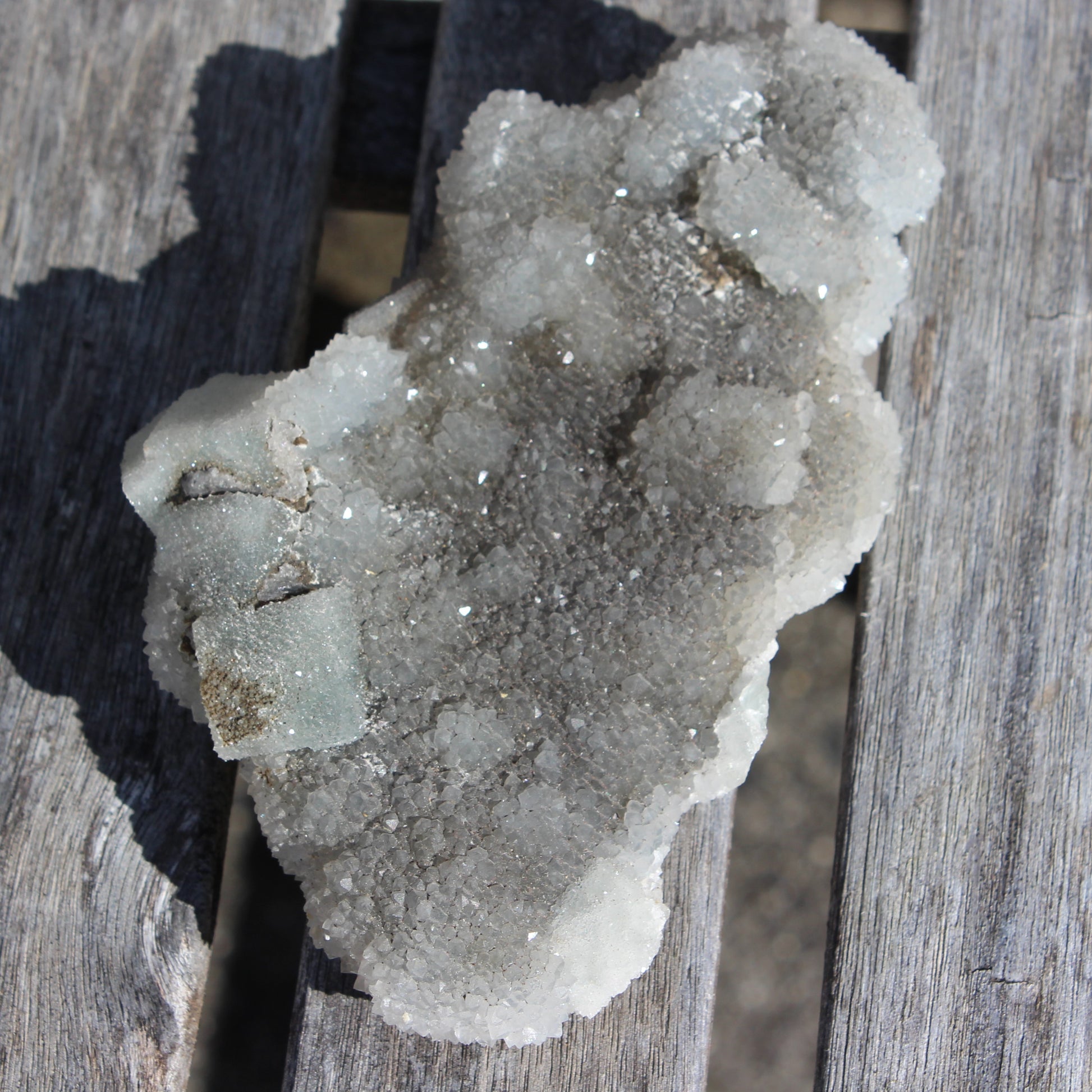 Green granulated cubic Fluorite cluster from Fujian 402g Rocks and Things