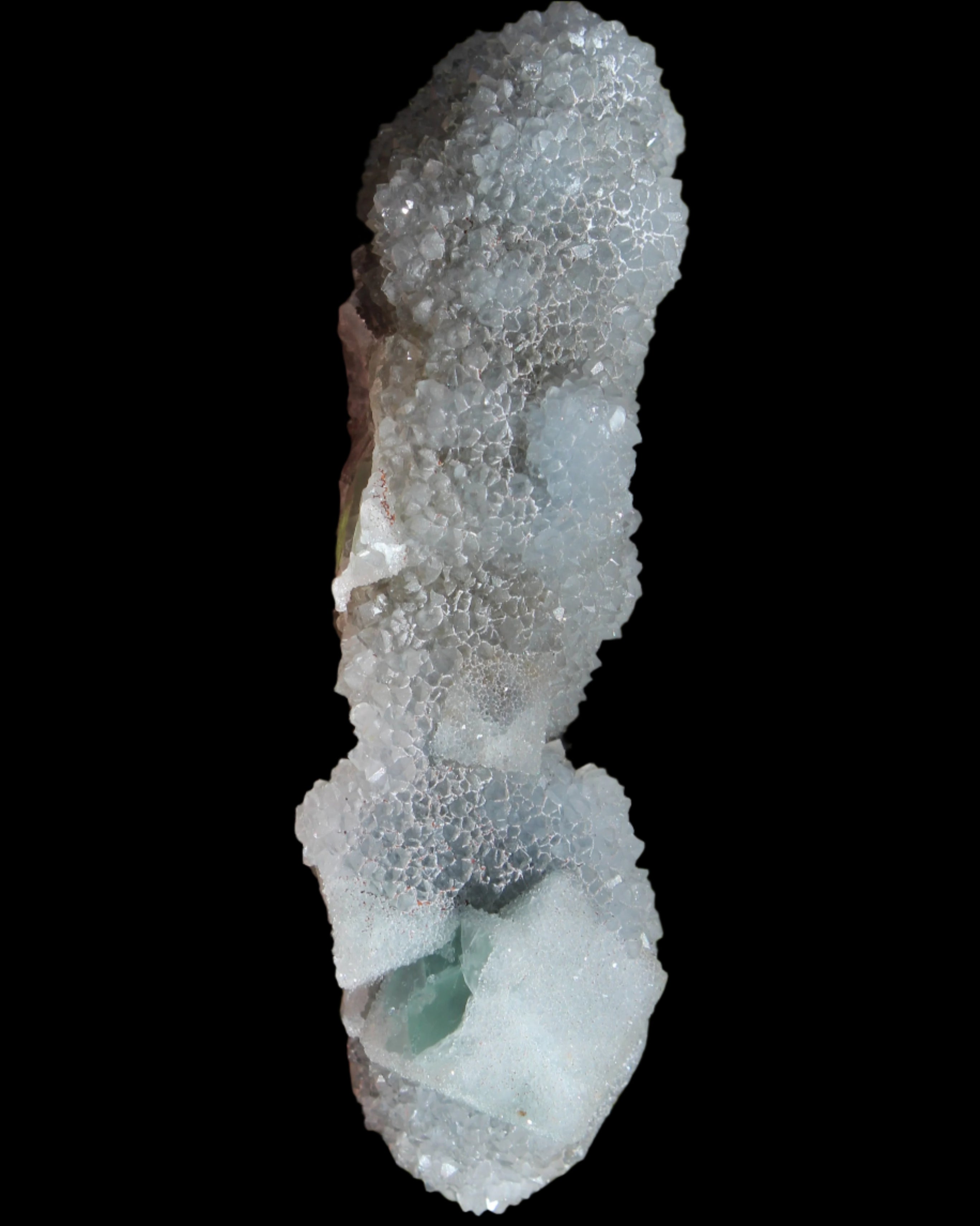 Green granulated cubic Fluorite cluster from Fujian 402g in sunlight - Rocks and Things Store