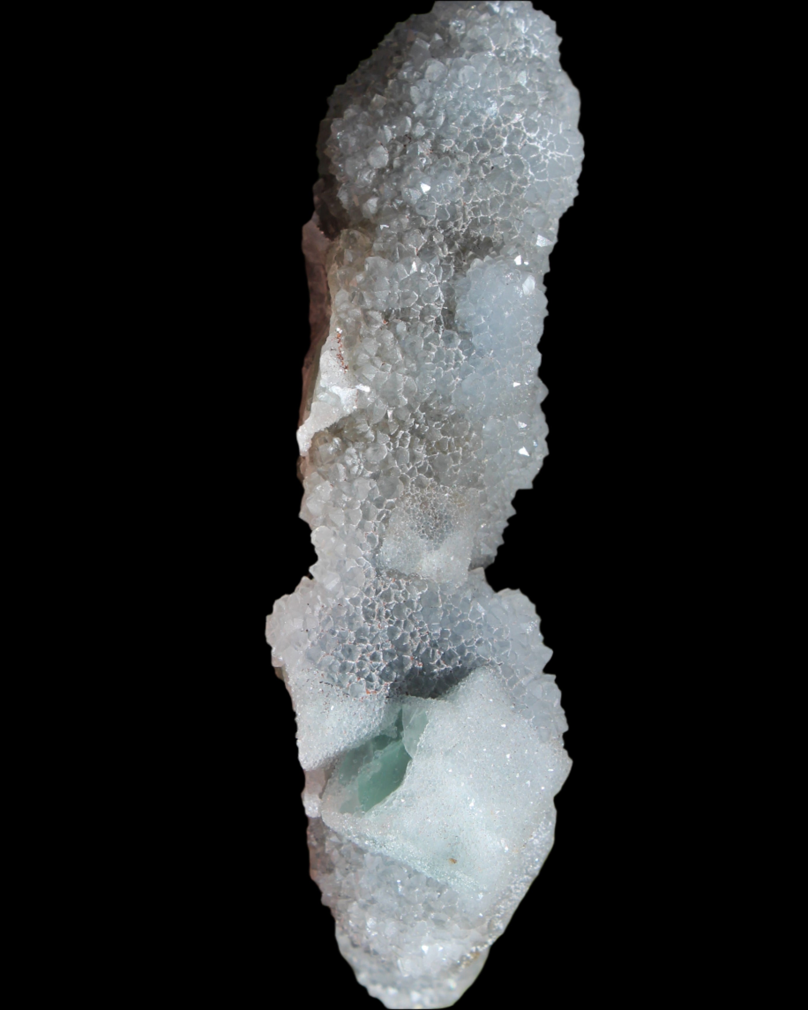 Green granulated cubic Fluorite cluster from Fujian 402g in sunlight - Rocks and Things Store