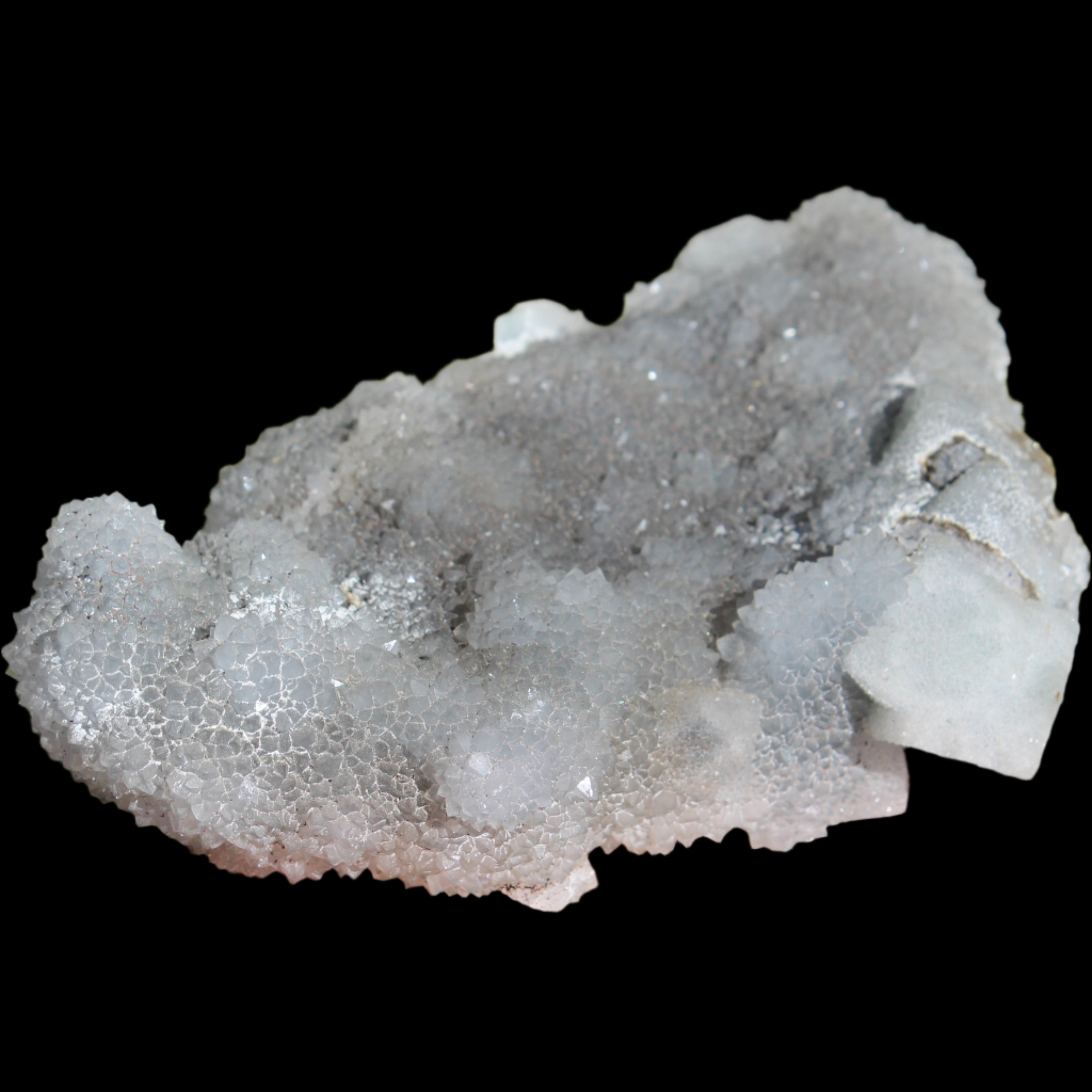 Green granulated cubic Fluorite cluster from Fujian 402g in sunlight - Rocks and Things Store