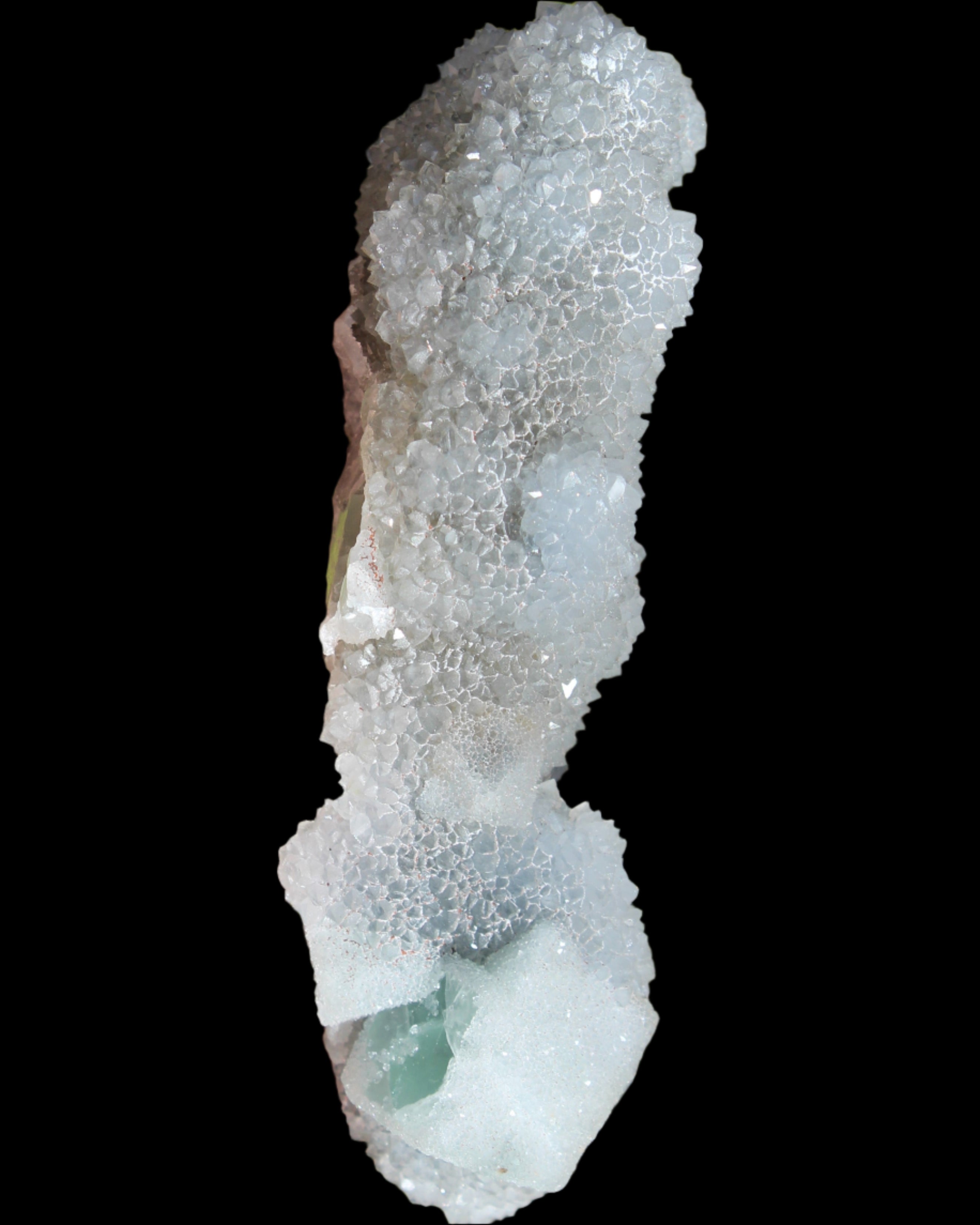 Green granulated cubic Fluorite cluster from Fujian 402g in sunlight - Rocks and Things Store