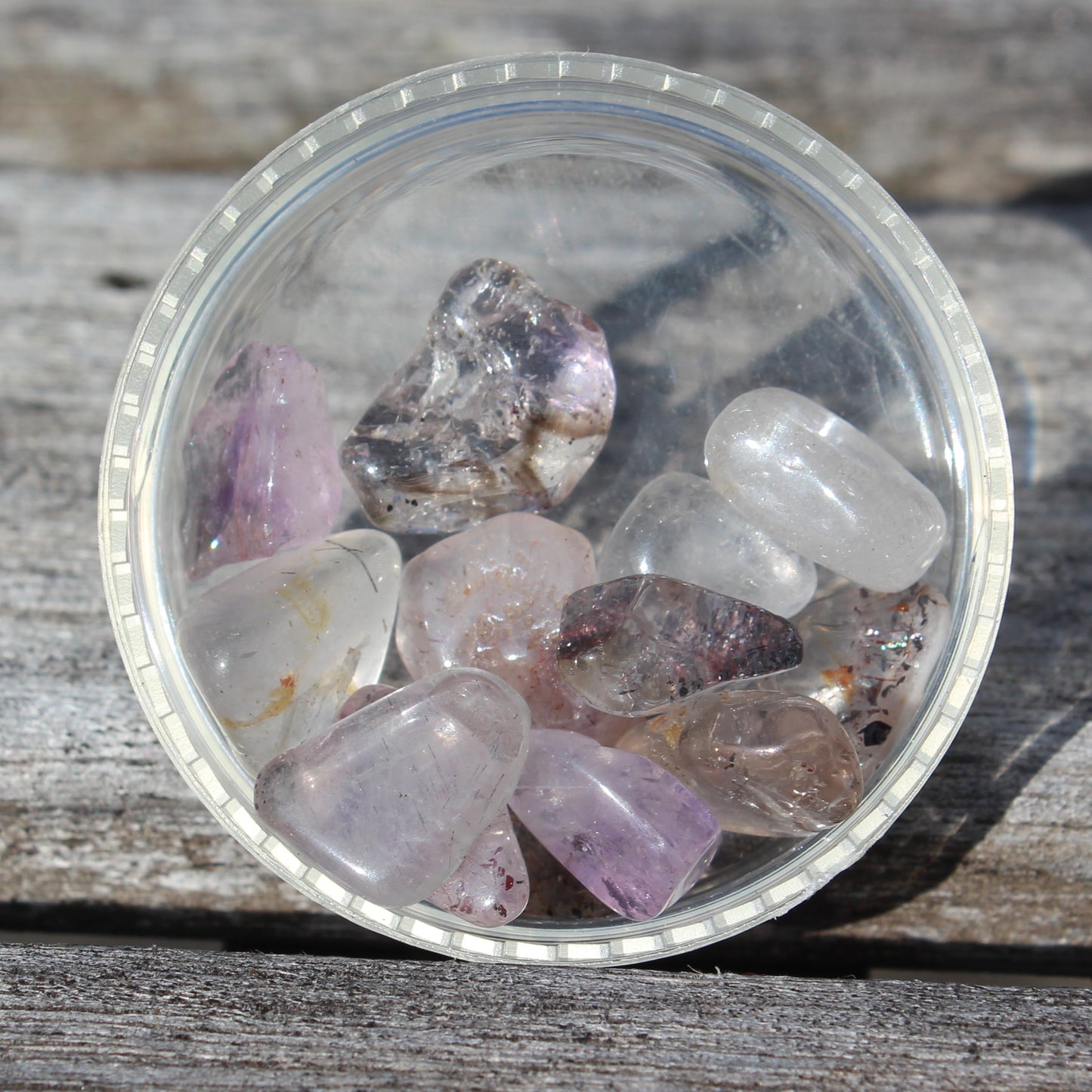 Super Seven Amethyst polished tiny crystals 12g Rocks and Things