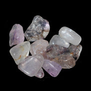 Super Seven Amethyst polished tiny crystals 12g in sunlight - Rocks and Things Store