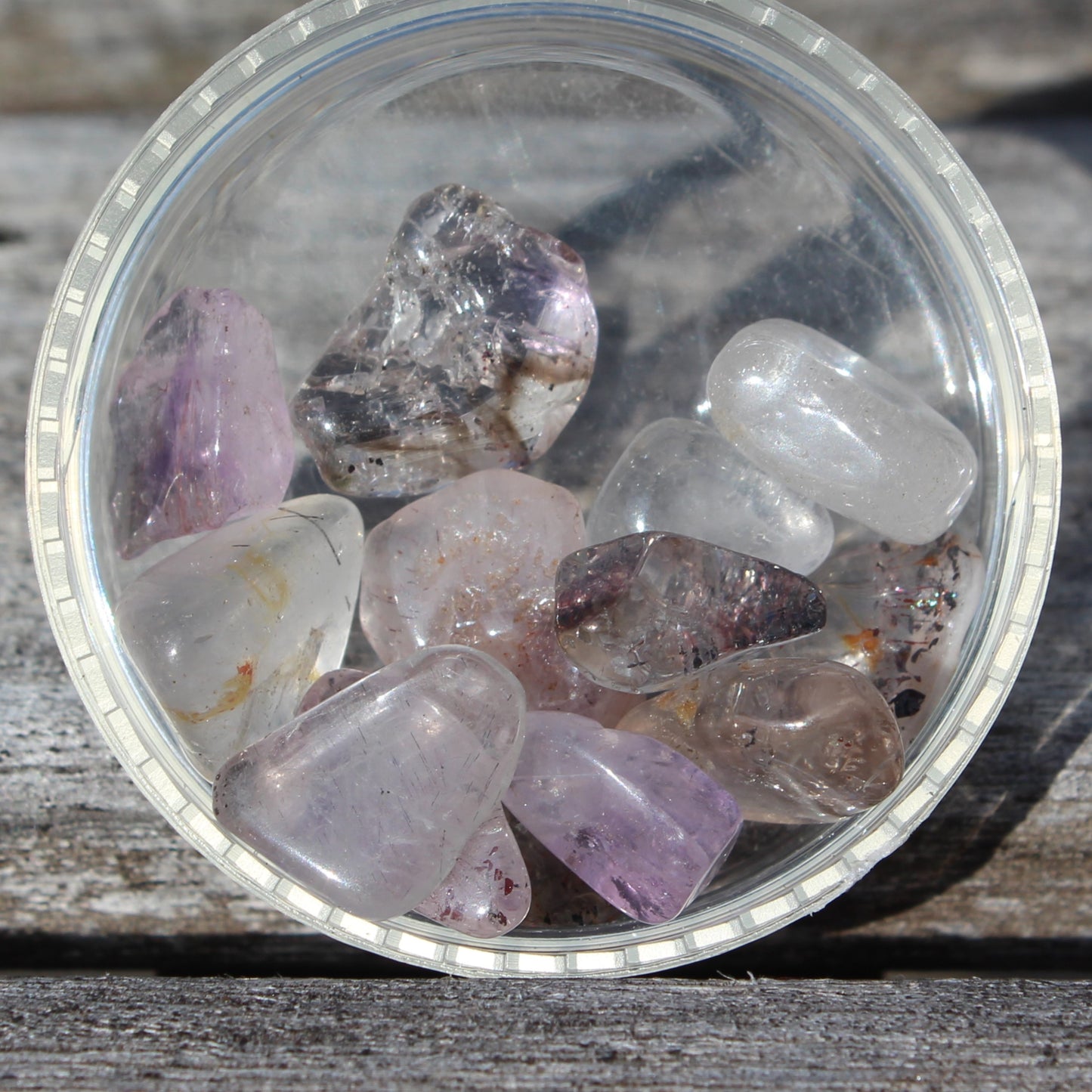 Super Seven Amethyst polished tiny crystals 12g Rocks and Things