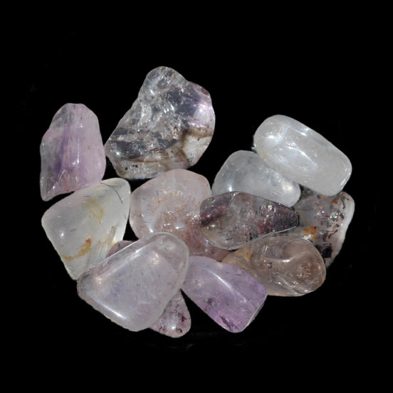 Super Seven Amethyst polished tiny crystals 12g in sunlight - Rocks and Things Store