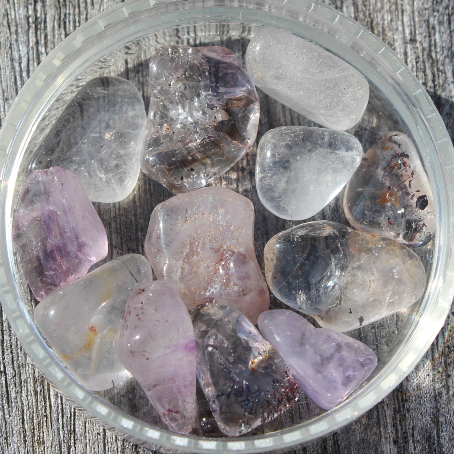 Super Seven Amethyst polished tiny crystals 12g Rocks and Things