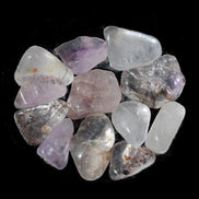 Super Seven Amethyst polished tiny crystals 12g in sunlight - Rocks and Things Store