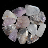 Super Seven Amethyst polished tiny crystals 12g in sunlight - Rocks and Things Store