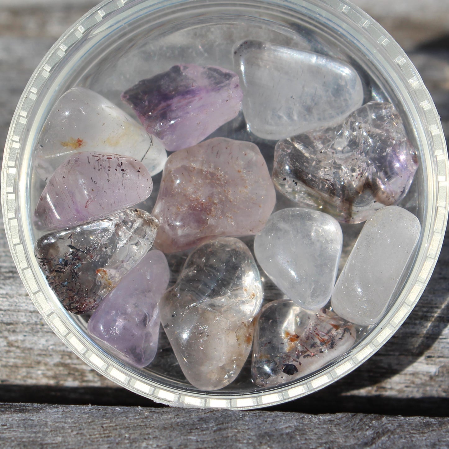 Super Seven Amethyst polished tiny crystals 12g Rocks and Things