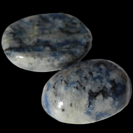 Sodalite 2 polished cabochons 13*17mm - 14*17mm 5.6/5.8g in sunshine - Rocks and Things Store