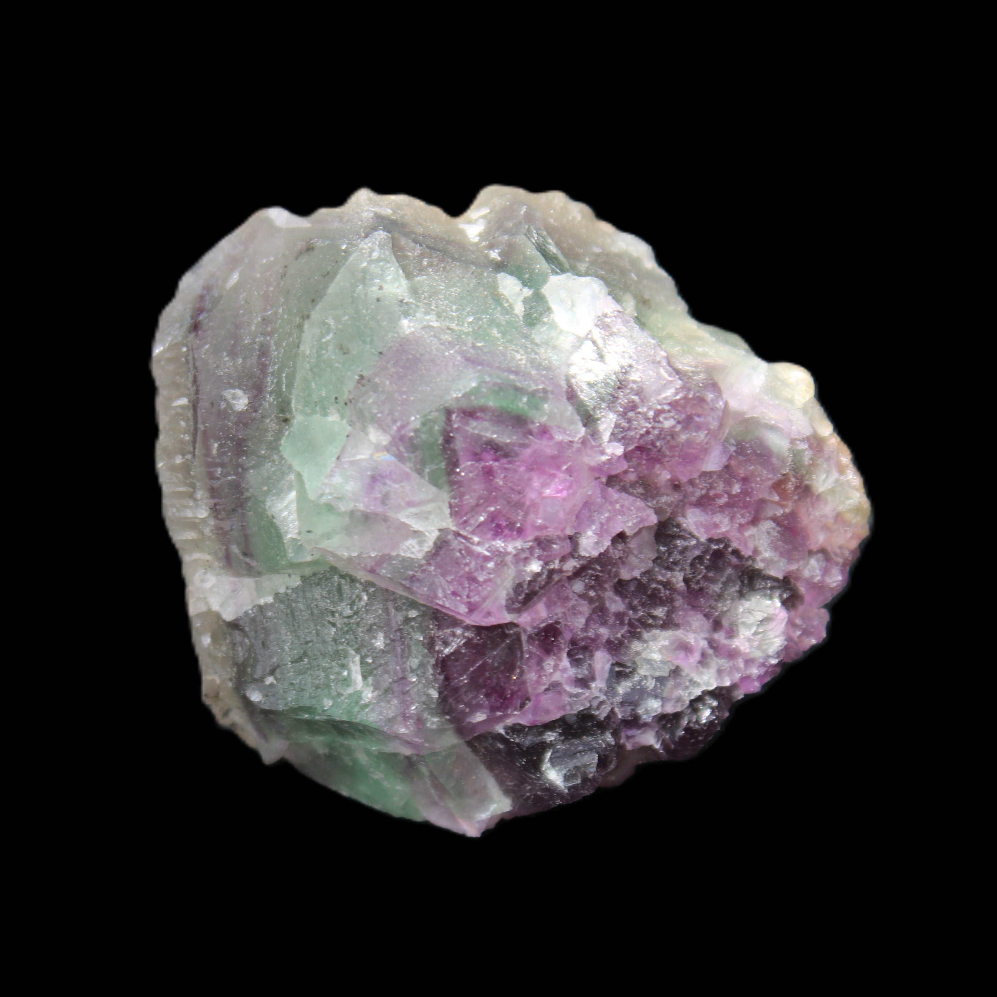Rainbow Fluorite cluster 74g in sunlight - Rocks and Things Store